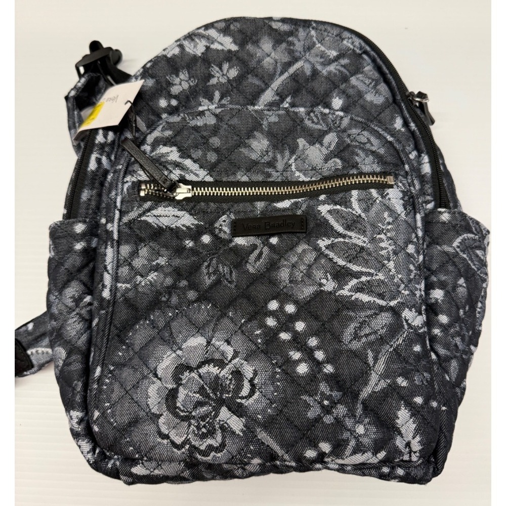 Vera Bradley Iconic Small Backpack in FOXWOOD Navy NWTS RARE!